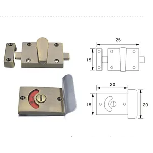 Zinc alloy SN CP Bathroom Accessories Stainless Steel Washroom Indicator Thumb Turn Toilet Door Lock