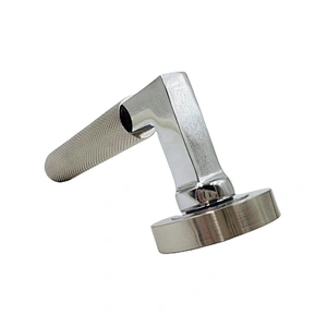 Knurled aluminum square lock privacy door handle for security front main door handle furniture