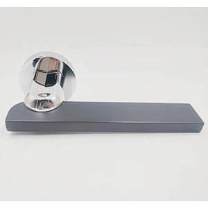 Modern Square Passage Door Lever Polished zinc alloy finish house lock metal door handle for sale