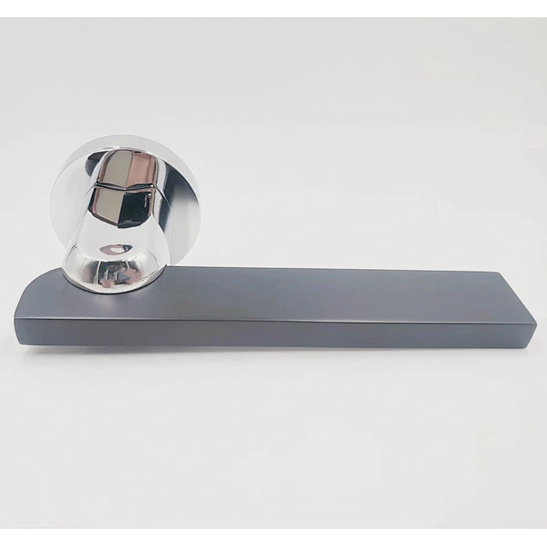 Modern Square Passage Door Lever Polished zinc alloy finish house lock metal door handle for sale