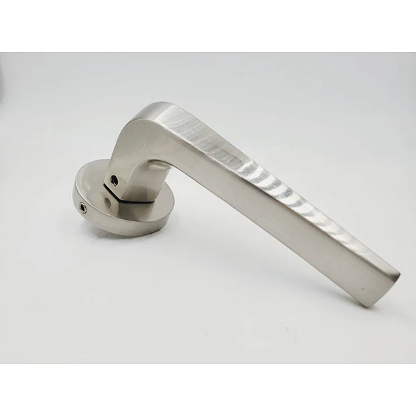 Euro designer aluminum room door hardware square black lever type door handle
