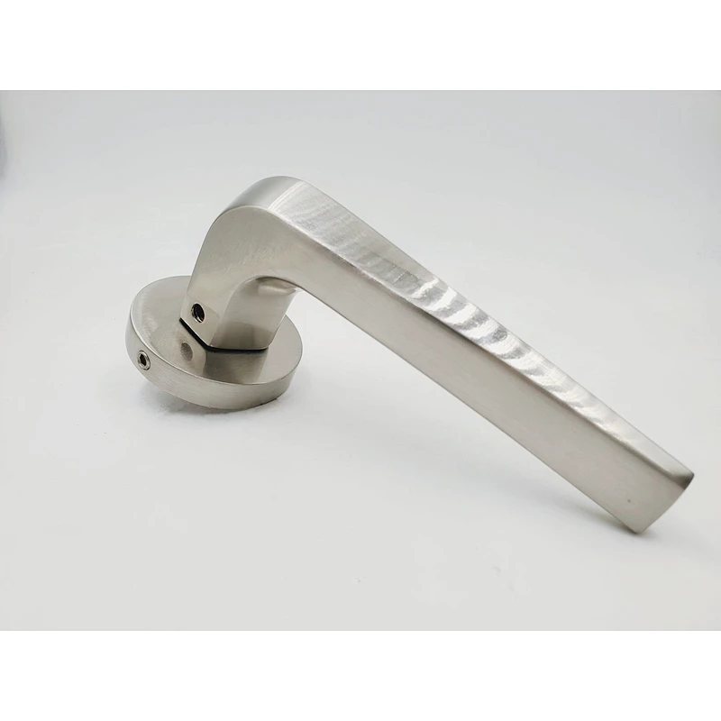 Euro designer aluminum room door hardware square black lever type door handle
