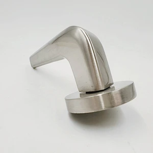 Euro designer aluminum room door hardware square black lever type door handle