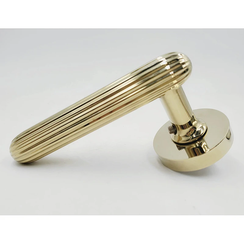 Interior Door Lock Door Handle Zinc Alloy Cylinder Luxury Gold Door Handle