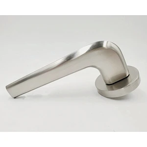 Euro designer aluminum room door hardware square black lever type door handle