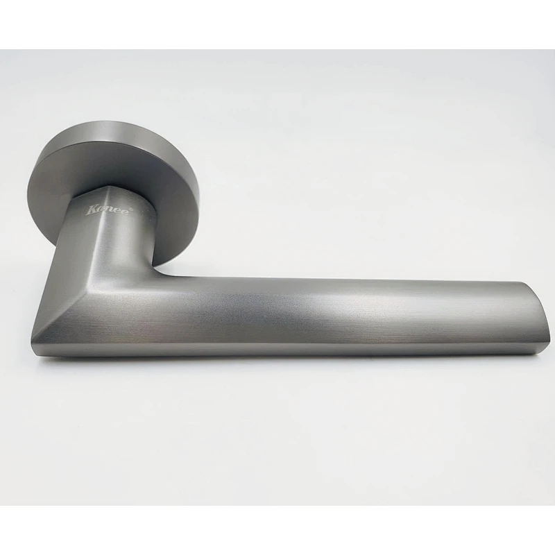 Zinc Alloy Modern Brushed Nickel Lever Door Handles Interior