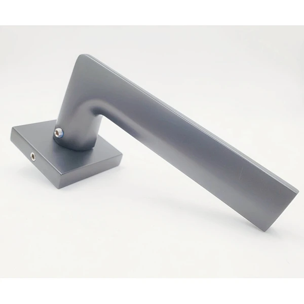 Matt Black Zinc Alloy Square Lever Door Handle Design Handles for Wooden Door