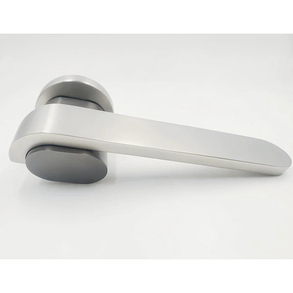 Euro designer aluminum room door hardware square black lever type door handle
