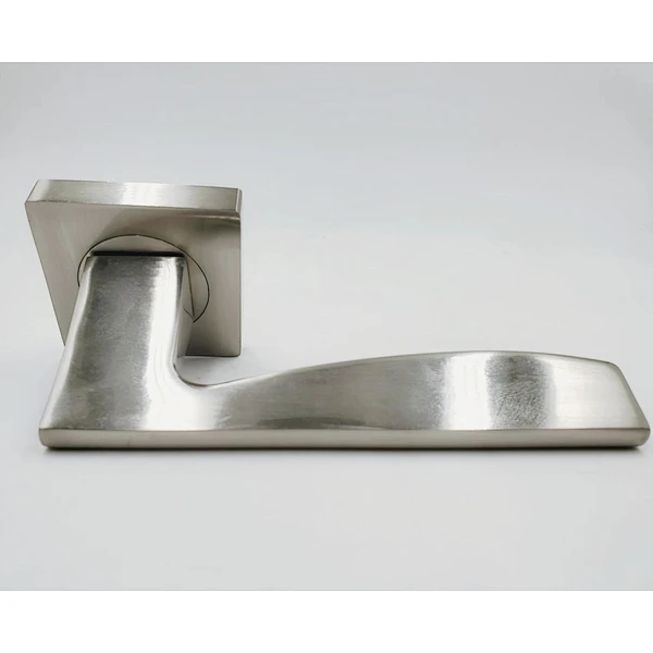 SN CP SATIN NICKEL door handle hot selling high quality level door handle zinc door lever plate handle