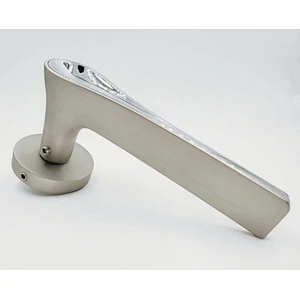 Privacy Door Lever Set with Round Rosette Aluminum Modern Door Handles Room Handle Lock Simple Door Handle Lock