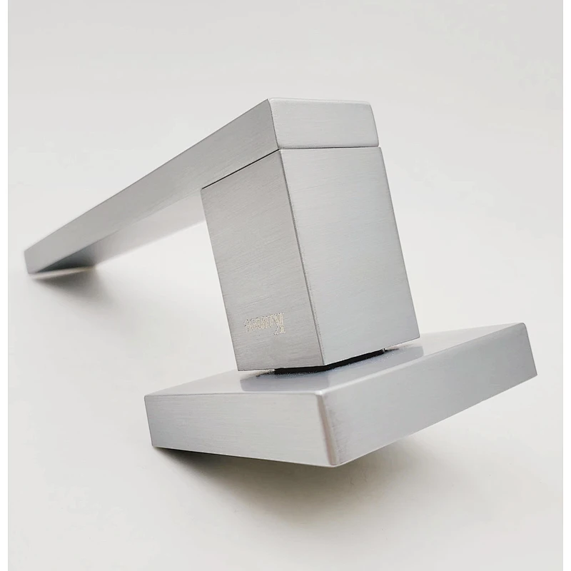 Two parts design special pattern door handle square lever round rosset furniture hardware