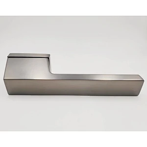 Supply all kinds of entrance door handle,fire rate door handle aluminum Satin finish interior door handle