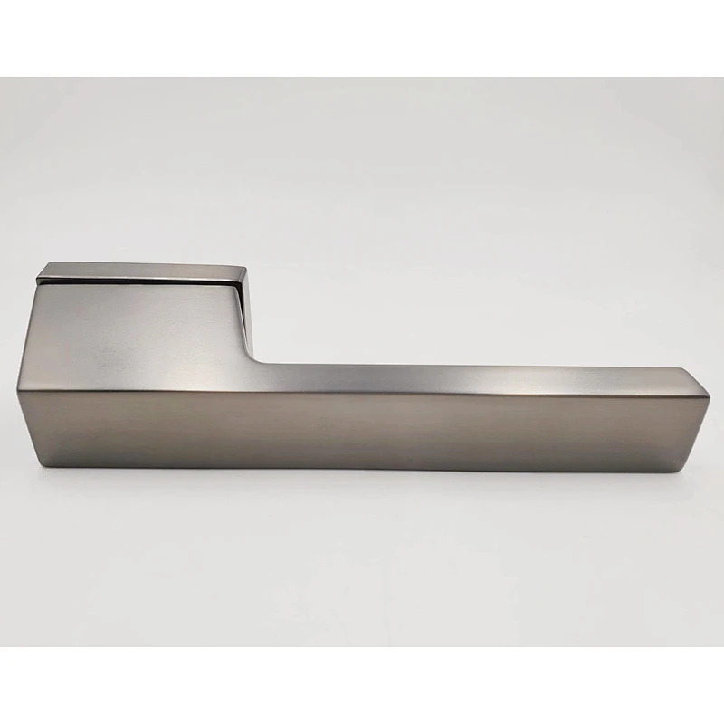 Supply all kinds of entrance door handle,fire rate door handle aluminum Satin finish interior door handle