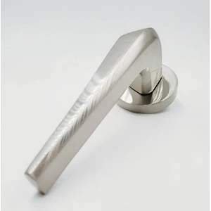 Euro designer aluminum room door hardware square black lever type door handle