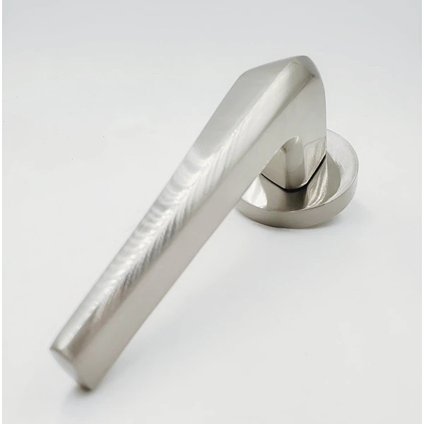 Euro designer aluminum room door hardware square black lever type door handle