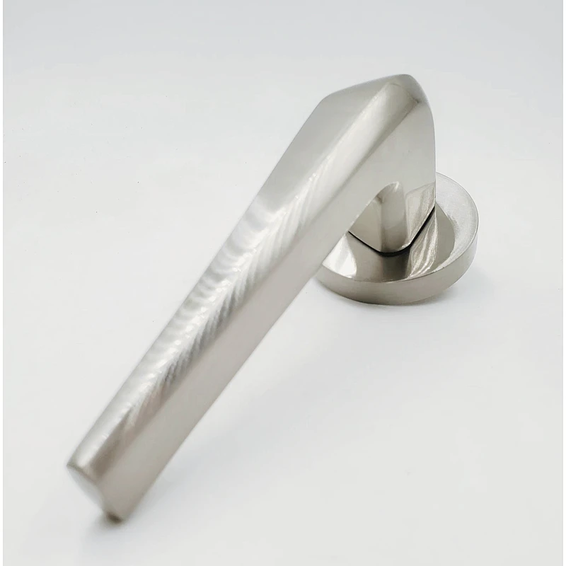 Euro designer aluminum room door hardware square black lever type door handle