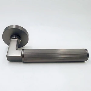 Moderna privacidad interior manchado de zinc aleación sólido sólido holdina de madera de la palanca de madera cerradura