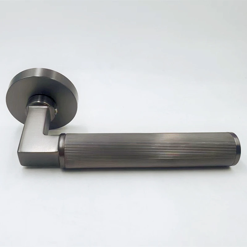 Moderna privacidad interior manchado de zinc aleación sólido sólido holdina de madera de la palanca de madera cerradura