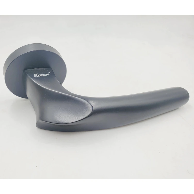 Oem Interior Lever Door Handle Set Modern Black Gold Zinc Alloy Main Door Handle For Bedroom