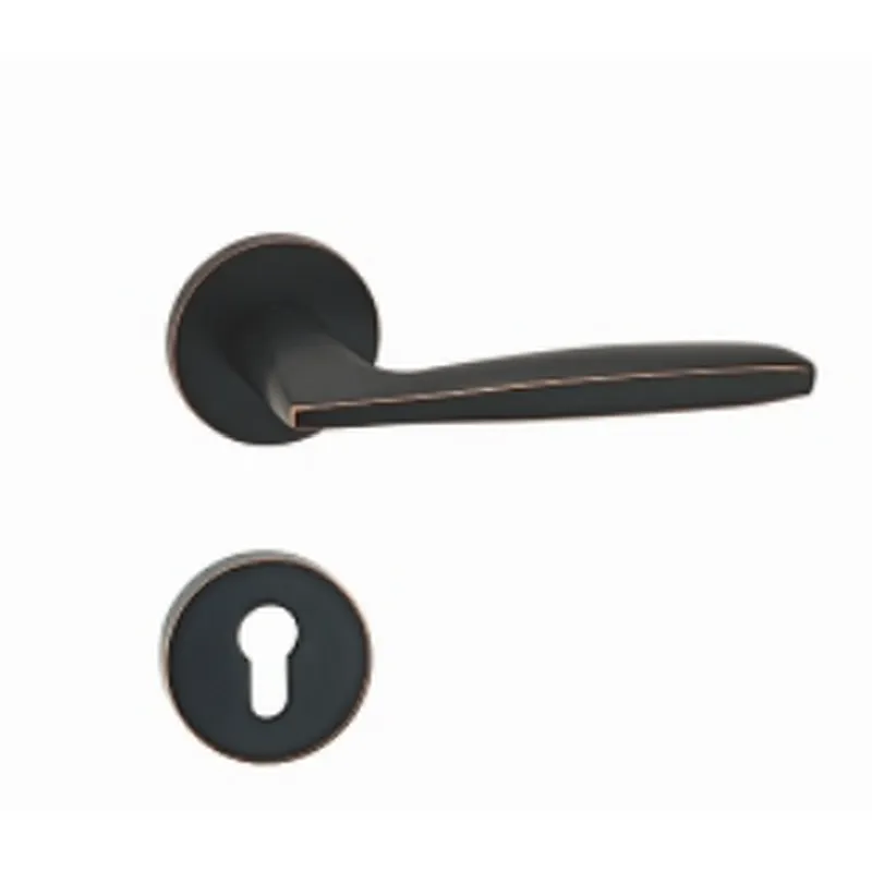 Solid aluminum heavy duty wooden door handle lock privacy door handle