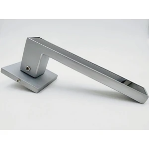 Mirror finished aluminum heavy duty wooden door handle lock privacy door handle