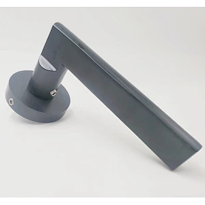 New Style Matt Black Hidden Door Handles Interior Zinc Alloy Lever Wooden Door Handles with Lock