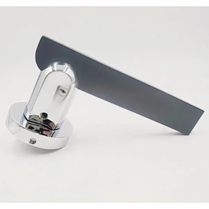 Modern Square Passage Door Lever Polished zinc alloy finish house lock metal door handle for sale