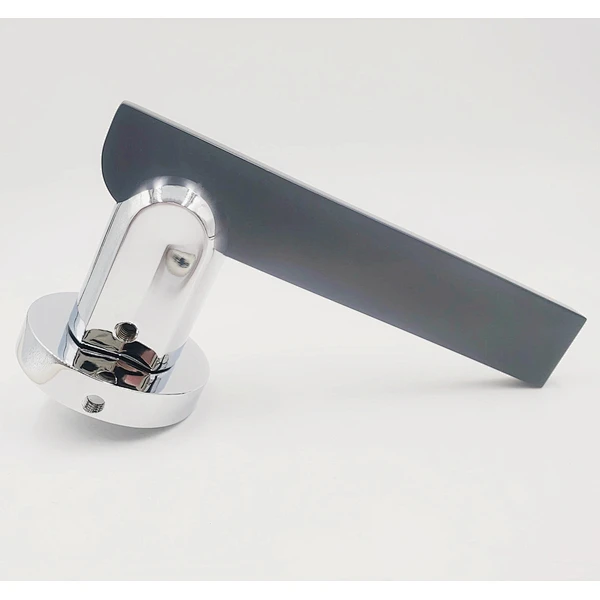 Modern Square Passage Door Lever Polished zinc alloy finish house lock metal door handle for sale