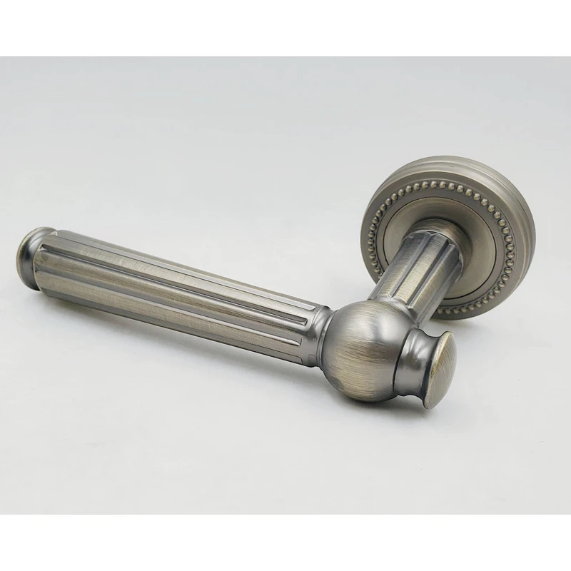 Modern Square Passage Door Lever Set with Contemporary Square Rosette Simple Door Lever Handle