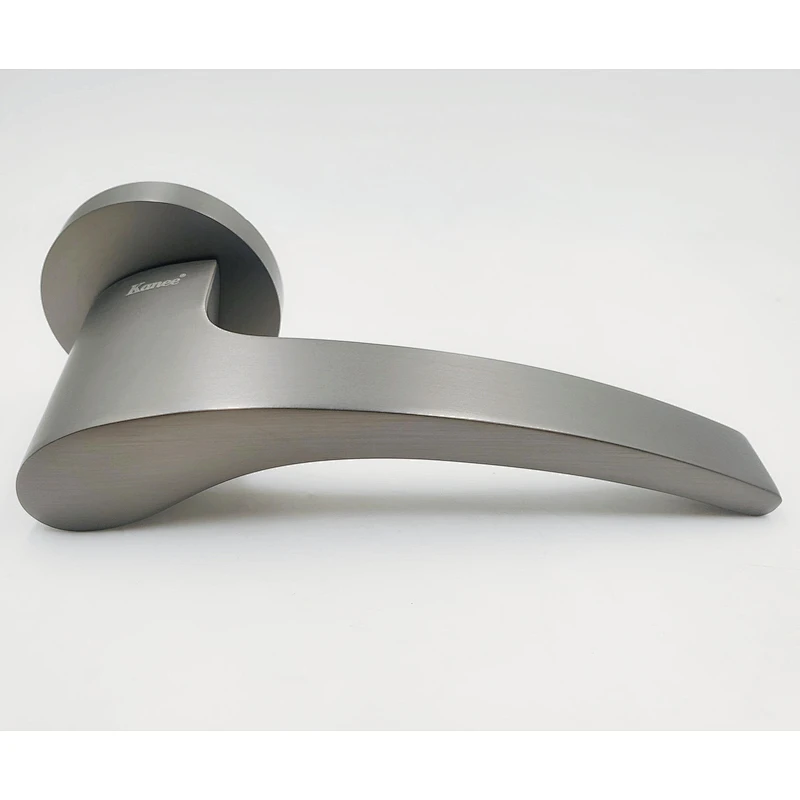 Wholesale Oem Modern Interior satin nickel Door Handle Matte Black Bedroom Door Handle And Lock