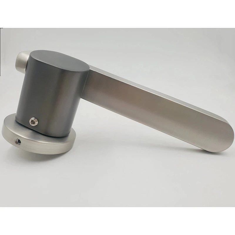 Euro designer aluminum room door hardware square black lever type door handle