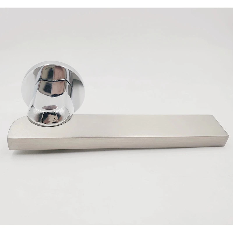 Aluminum material Door usgae rose handle Door Lever Polished zinc alloy finish house lock metal door handle for sale