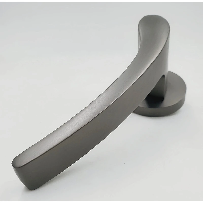 Wholesale Oem Modern Interior satin nickel Door Handle Matte Black Bedroom Door Handle And Lock