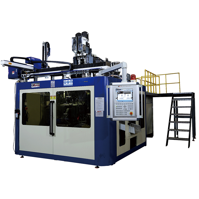 Twin screw extruder is a highly efficient automatic blow molding machine for plastic bottles.