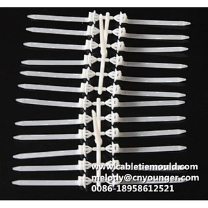 Self locking double head releasable nylon zip cable tie injection moulds used for cars auto automobile automotive