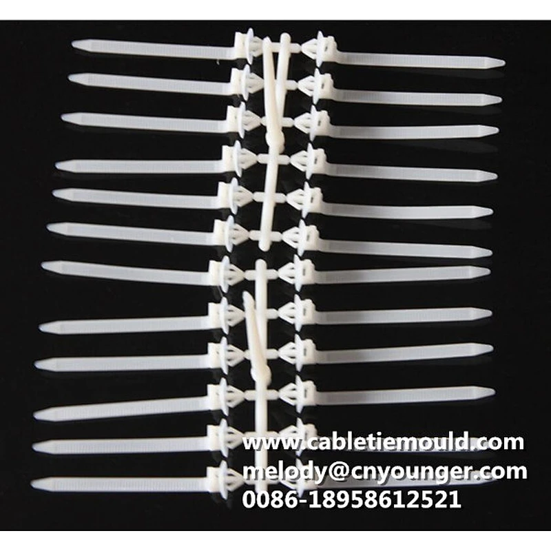 Self locking double head releasable nylon zip cable tie injection moulds used for cars auto automobile automotive