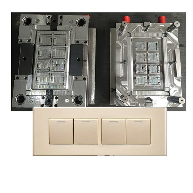 Wall Switch Socket Outlet Overmolding Injection Mould Tooling for Switch Socket Out Box Bracket Frame Mould