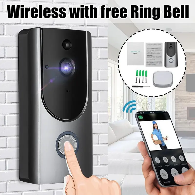 1080P Tuya doorbell WiFi Wireless low power Smart security Visual Ring Video Doorbell Camera with night vision for smart home security