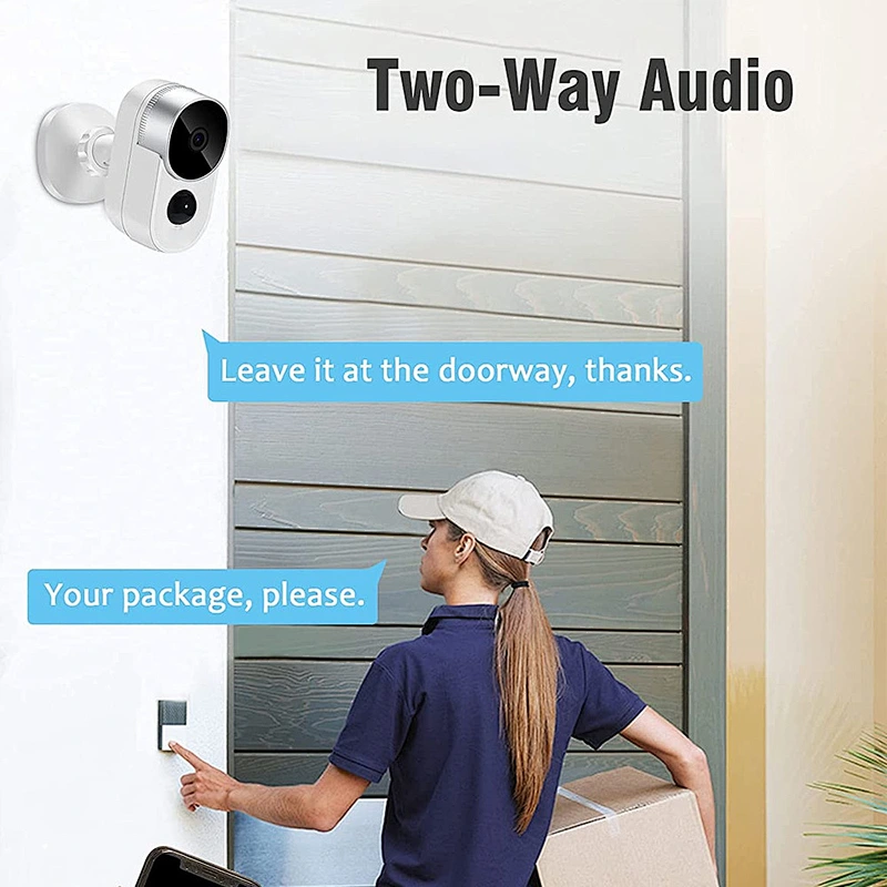 Tuya Battery Powered outdoor Waterproof IP65 Wireless WiFi 1080P IP network Camera