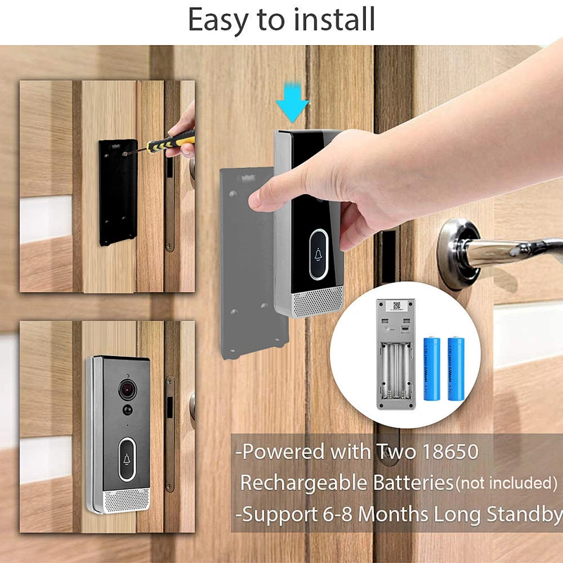 1080P Tuya WiFi Wireless Outdoor IP65 Smart Video Doorbell