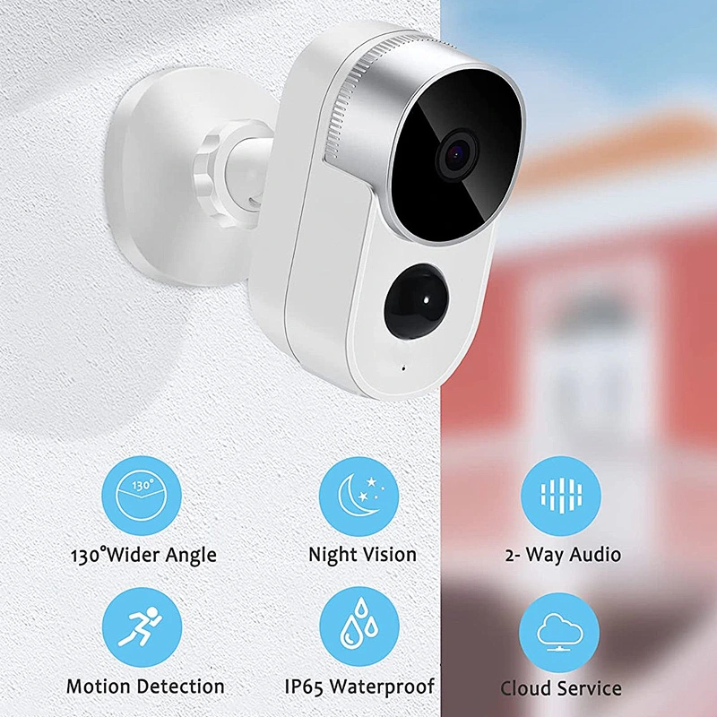 Tuya Battery Powered outdoor Waterproof IP65 Wireless WiFi 1080P IP network Camera