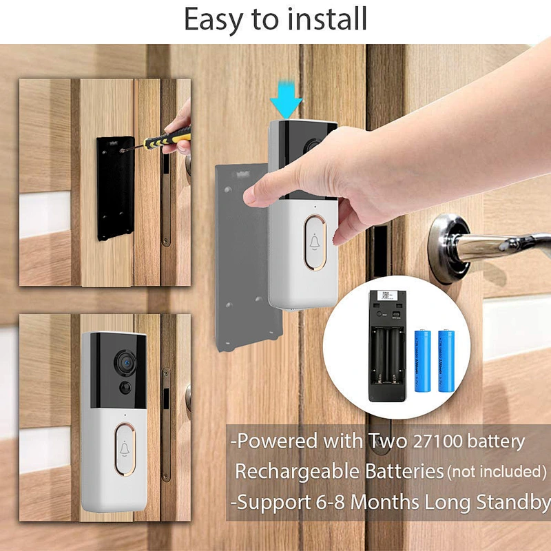 1080P Tuya WiFi Wireless Outdoor IP65 Smart Video Doorbell