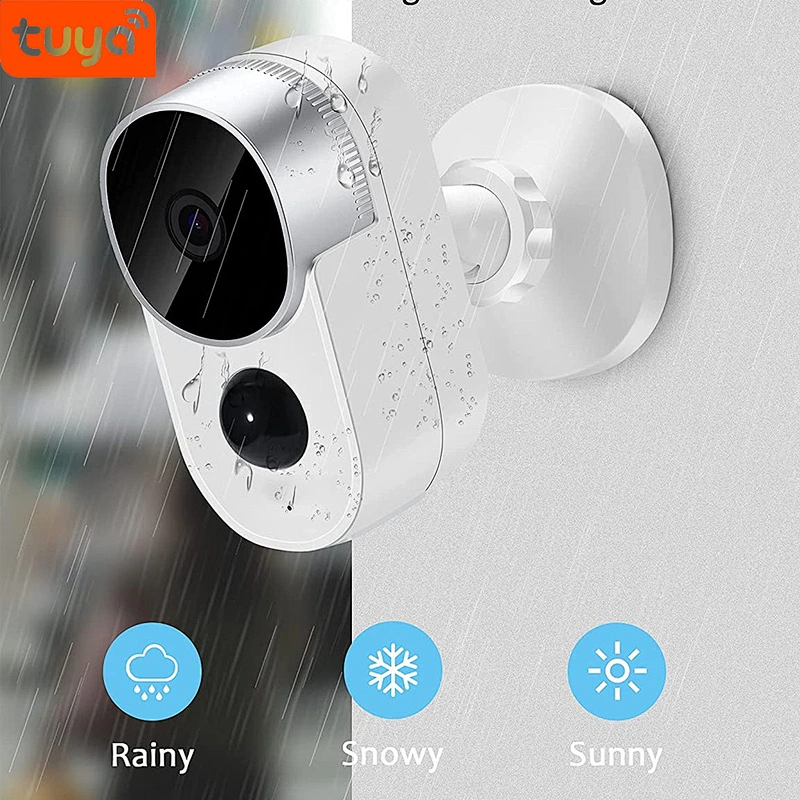 Tuya Battery Powered outdoor Waterproof IP65 Wireless WiFi 1080P IP network Camera