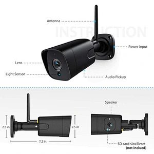 Tuya Smart 1080P Two Way Audio Outdoor Waterproof Night Vision WiFi Wireless Home Security Cloud Storage Bullet IP camera