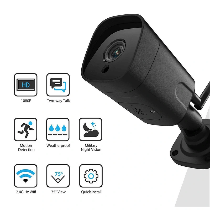 Tuya Smart 1080P Two Way Audio Outdoor Waterproof Night Vision WiFi Wireless Home Security Cloud Storage Bullet IP camera