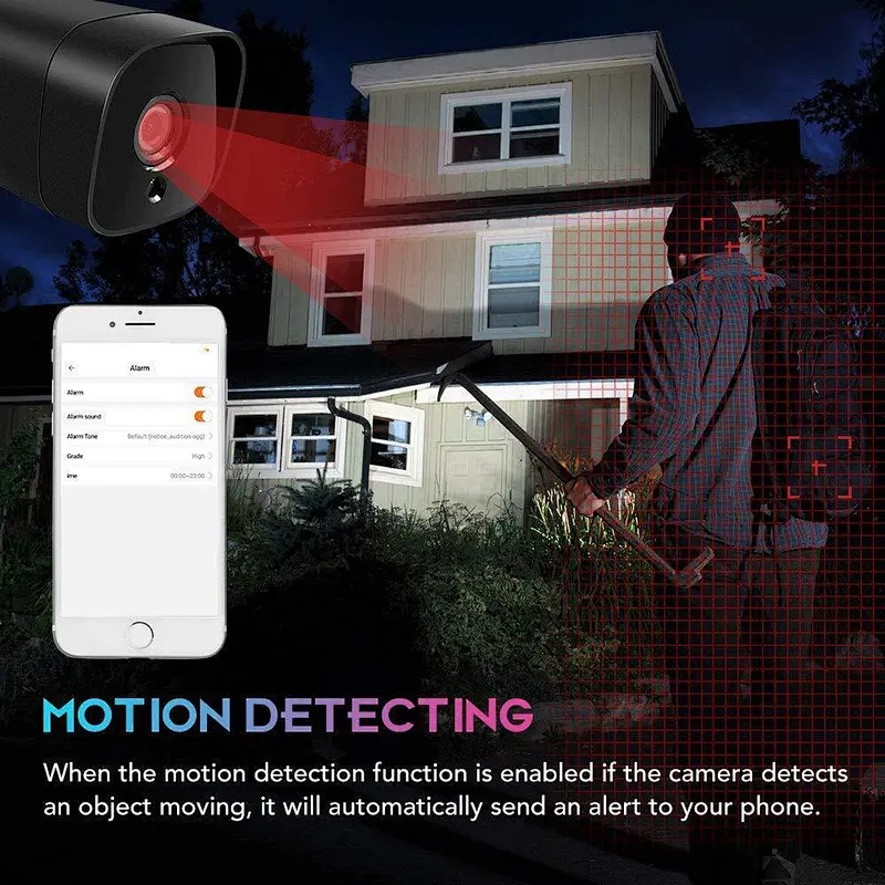 Tuya Smart 1080P Two Way Audio Outdoor Waterproof Night Vision WiFi Wireless Home Security Cloud Storage Bullet IP camera