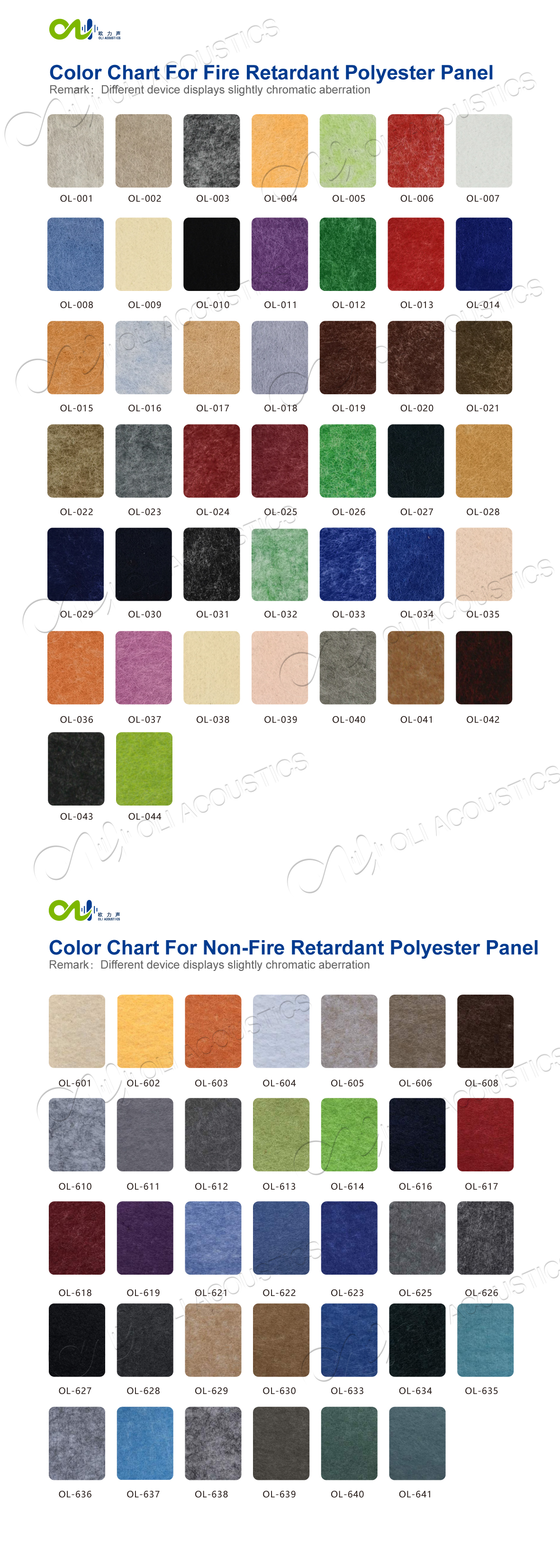 color chart for 3d acoustic wall panels