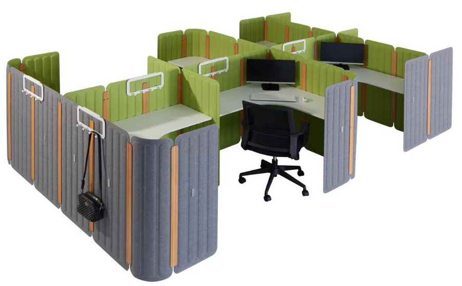six seats office desk dividers
