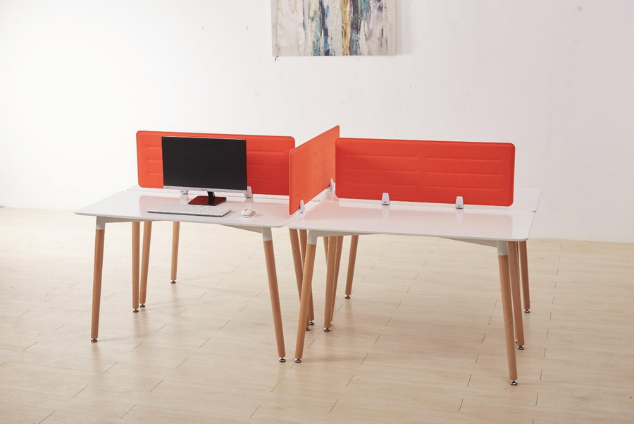red desk partitions