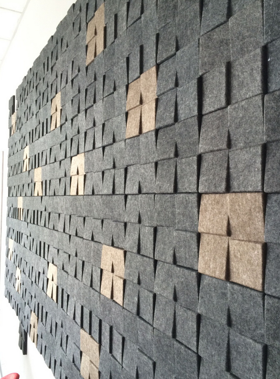 detail for decorative sound absorbing wall panels